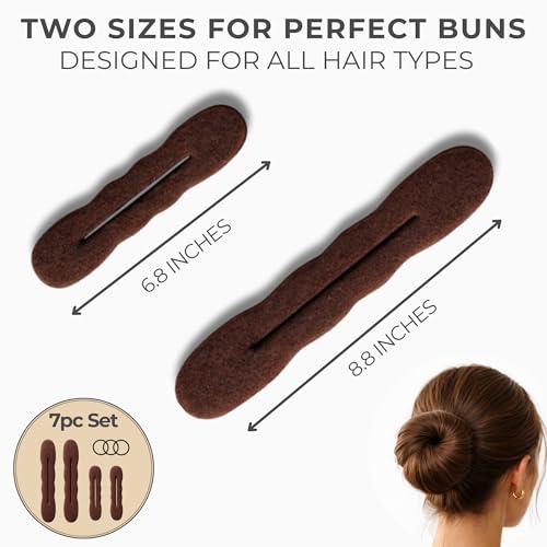 Styla Hair Magic Bun Maker Set - 2 Large & 2 Small Foam Shapers