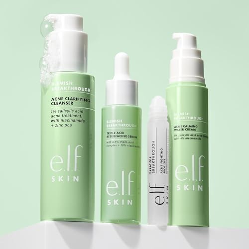 e.l.f. SKIN Blemish Breakthrough Clarifying Cleanser, Gel Cleanser For Removing Makeup, Controlling Oil & Clarifying Pores, 1% Salicylic Acid