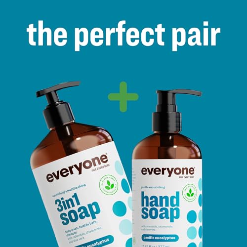 Everyone Liquid Hand Soap,12.75 Ounce,Pacific Eucalyptus,made with Essential Oils for kitchen and bathroom,(Pack of 6)