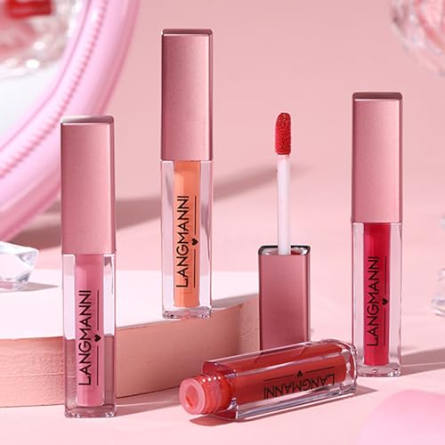 LANGMANNI 12-Piece Lip Gloss Set - Shiny Liquid Lip Glosses