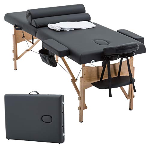 Portable Adjustable Massage Table 73 Inch Spa Bed with Carry Case, Foldable & Comfort