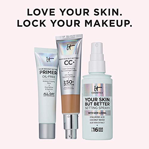 IT Cosmetics Your Skin But Better Makeup Setting Spray - Protects Makeup, Controls Shine, Provides Hydration - 16-Hour Hold - With Hyaluronic Acid, Coconut Water & Aloe Vera