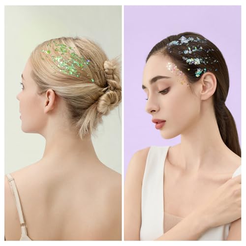 Teenitor 9-Color Glitter Gel Set for Face, Body & Hair