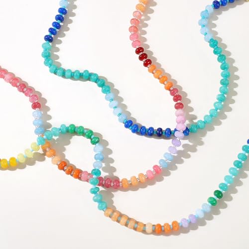 KELORIS PATH Beaded Gemstone Choker Necklace for Women