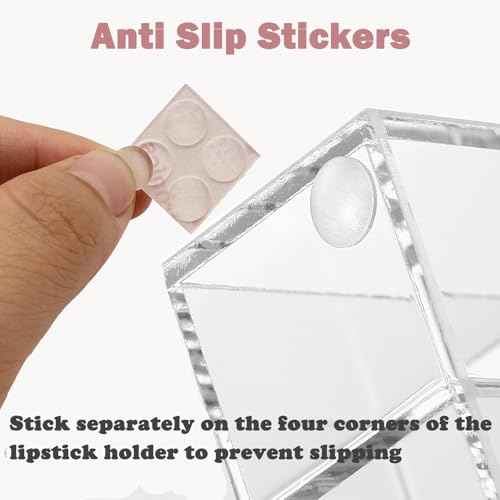 Lipstick Organizer 24 Slot Lipstick Holder Display Rack Small Clear Plastic Compact Lip Gloss Perfume Sample Mascara Holder