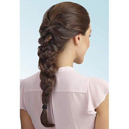 Scunci No-Damage All Day Medium Hold Hair Elastics, Black, 30 Count