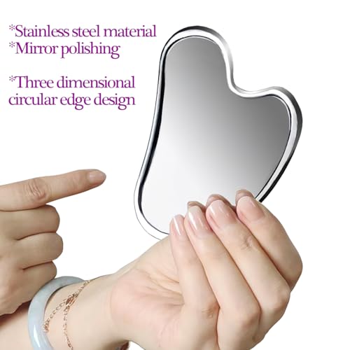 Stainless Steel Gua Sha Facial Massage Tool - Face & Body