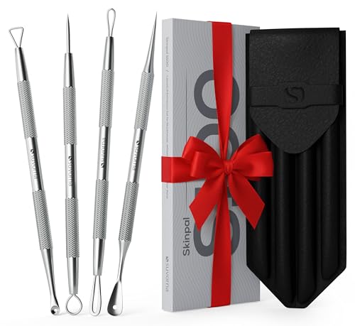 Suvorna Pimple Popper Tool Kit, 4-Piece Blackhead & Milia Remover
