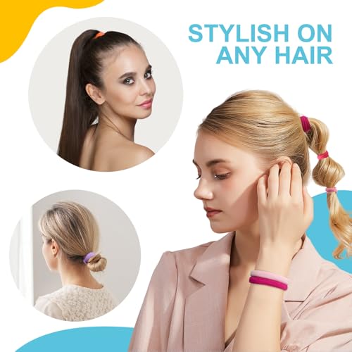 Seamless Hair Ties Ponytail Holder No Crease 10 Color Set