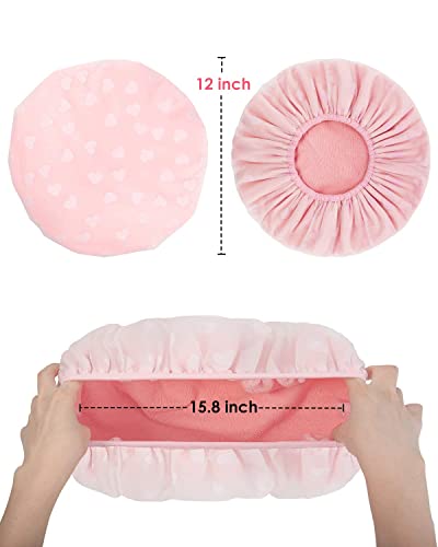 Auban Shower Cap for Women, Waterproof Terry Cloth Lined