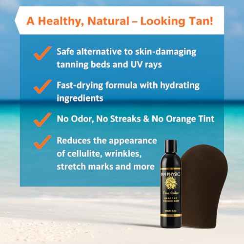 Tan Physics Self Tanner ? 13pc Sunless Tanning Kit with True Color Tanner, Pre-Tan Exfoliator & Tan Extender ? Includes Face & Body Mitts, Exfoliation Glove, Detail Applicator, Travel Bag & Bottle