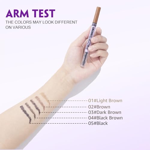 Microblading Eyebrow Pencil 2-in-1 Waterproof Dual-Ended Brow Pen
