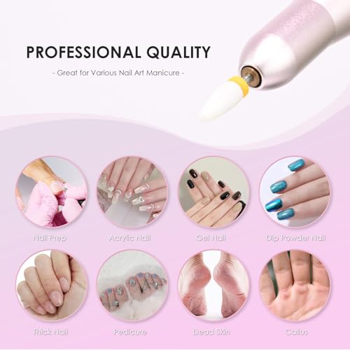 22-Piece Nail Drill Bits Set - Professional Ceramic & Diamond Tools for Manicure & Pedicure
