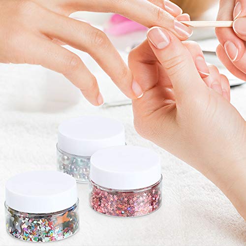 Patelai 4-Pack 1 oz Leak Proof Plastic Jars with Lids - Travel Storage