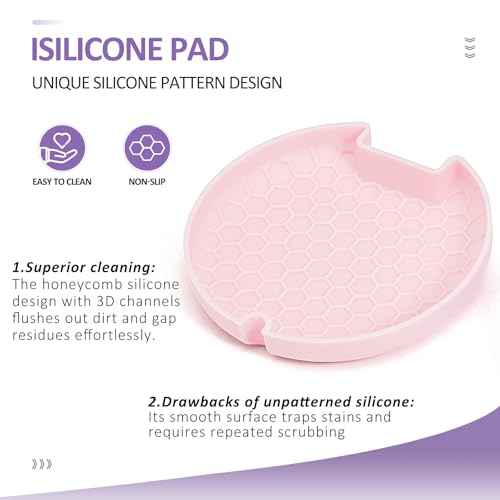 Retainer Case with Mirror,Slim Aligner Case with Vent Holes,Cute Dental Brace Box with Retainer Removal Tool and Brush (Purple Pink)