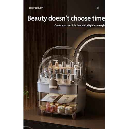 Makeup and Skincare Organizer with Multiple Compartment - Stylish & Portable Makeup Organizer Box ? Perfect Skin Care Holder for Vanity, Desk, & Bathroom - Ideal for Lipsticks, Brushes, & More