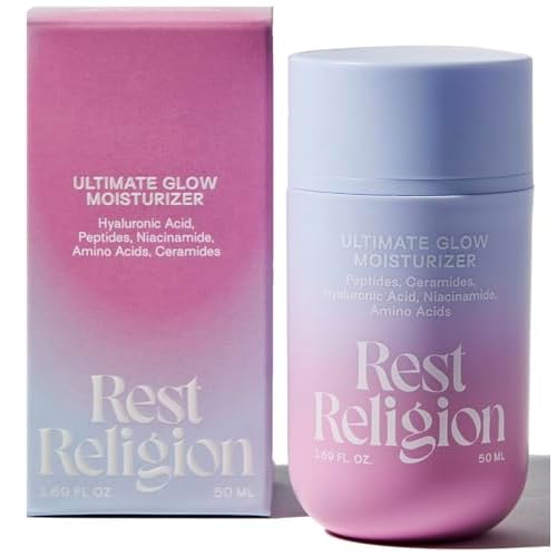 Ultimate Glow Moisturizer with Peptides, Ceramides, Hyaluronic Acid, & Niacinamide, Face Moisturizer for Dry, Stressed & Dull Skin