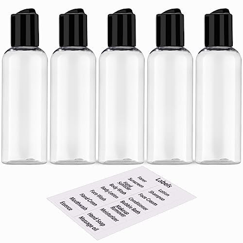 DNSEN 5 Pack 3.4 oz TSA Approved Travel Bottles Leakproof