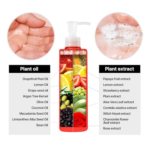 G9SKIN Grapefruit Vita Bubble Oil Foam (210g/7.40oz) ? 2-in-1 Double Cleanser with Vitamin-Rich Grapefruit and Plant Oils, Hydrating Deep Pore Cleansing for All Skin Types