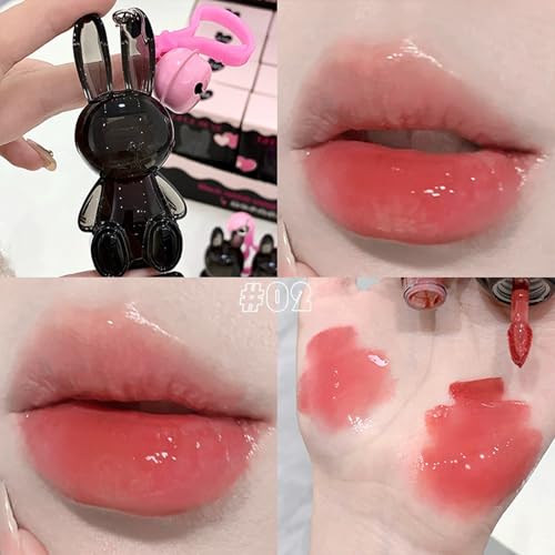 Bunny Hydrating Lip Gloss Set - 3Pcs Jelly Liquid Lipsticks