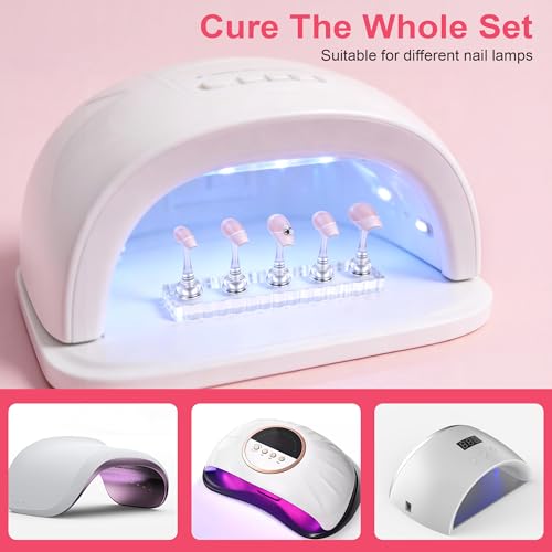 Magnetic Nail Art Stand Set with Holders & Adhesive Tape