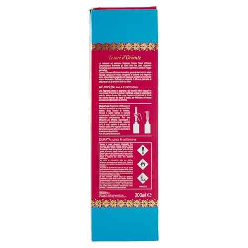 Tesori D’Oriente Reed Diffuser Set Ayurveda Scented with 8 Sticks, 200ml 6.76oz