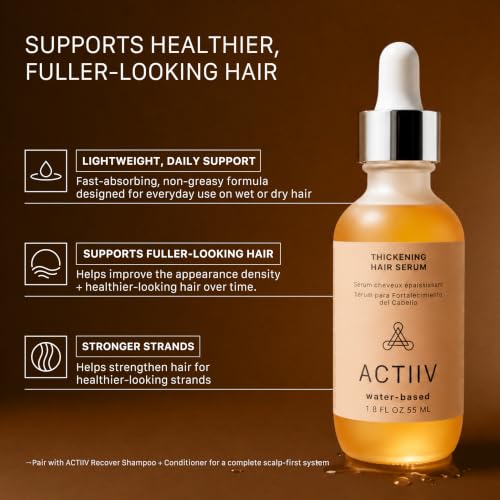 ACTIIV Densifying Hair Serum - Water-Based Thickening Serum, 1.8 fl oz