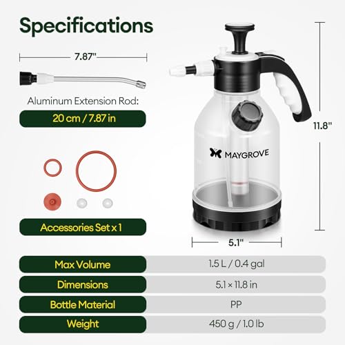 50oz Hand Pump Sprayer for Gardening, Cleaning & Household Use