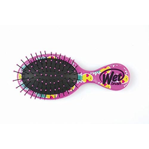 Wet Brush Mini Detangler Hair Brush - Radio, Happy Hair - Detangling Travel Hair Brush - Ultra-Soft IntelliFlex Bristles Glide Through Tangles with Ease - Protects Against Split Ends and Pain-Free - All Hair Types