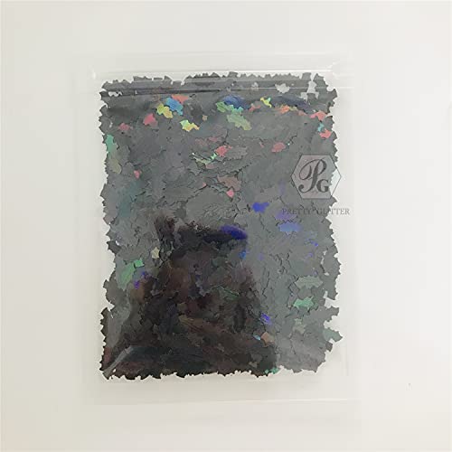10 Grams/Pack -10MM Black Bat Shape Holographic Sequins Glitter Halloween Festival Rave Beauty Makeup Face Body Nail Art Decoration LB1000