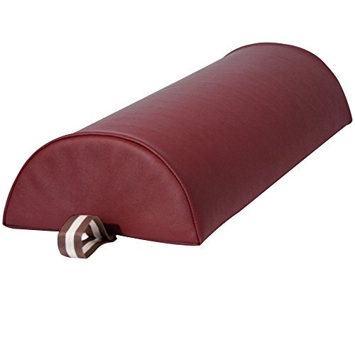 Master Massage 9" x 26" Semi-Round Massage Bolster Pillow - Burgundy