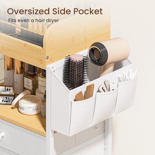 Large Makeup Organizer Cart with Drawers & Baskets - Snughome