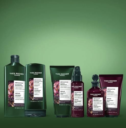 Yves Rocher Hair Repair Serum - Heat Protectant & Leave-In Treatment 100ml