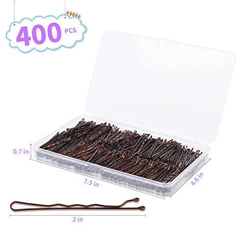 Brown 2 Inch Premium Bobby Pins - Secure Hold, Pain-Free Hair Clips with Storage Case