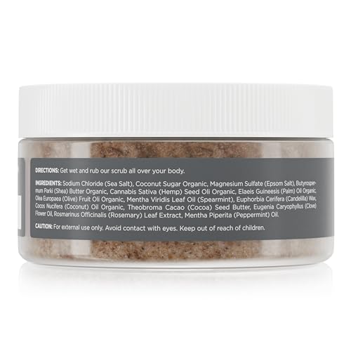 Pure for Men's Exfoliating Bum & Body Scrub | Gentle & Natural Cleanser, Removes Dead Skin Cells & Leaves Skin Smooth | Rosemary & Mint | 8 ounces