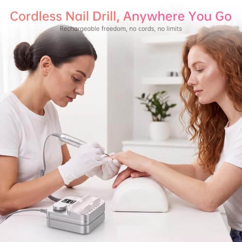 Christie Shelly Silver Efile Nail Drill Kit with Bits for Acrylic Gel Removal & Polishing