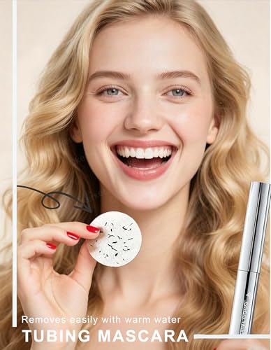 Okerker Black Washable Metal Mascara Wand - Waterproof Lengthening Formula