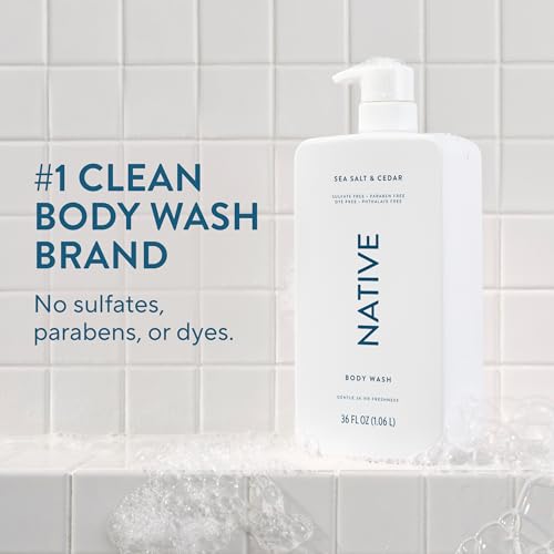 Native Sea Salt & Cedar Body Wash, 36 oz Pump Bottle