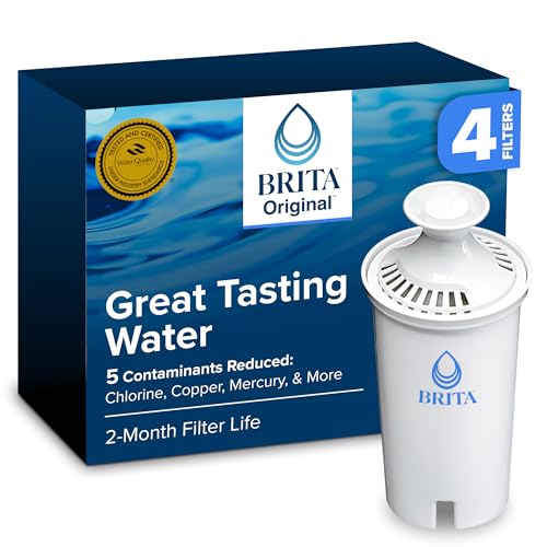 Brita Standard Water Filter for Pitchers - Reduces Chlorine & Impurities