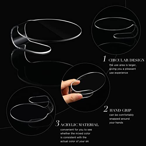 2Pc Acrylic Makeup Mixing Palette - Clear Hand Blending Tray