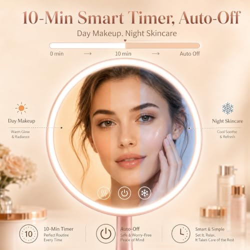 FRANO 7.6" Touch Makeup Mirror with Light & Cooling Function