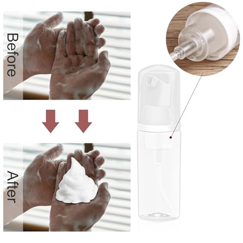 2oz Foam Pump Bottles for Hand Soap & Shampoo (2-Pack)