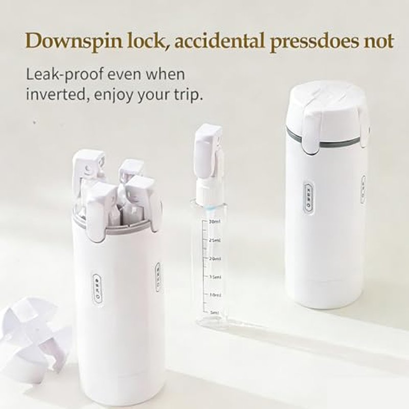 4-Pack 30ml TSA Approved Travel Bottles with Pump Dispenser