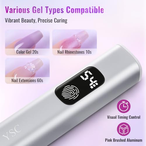 YSC Handheld UV Nail Lamp - Cordless Flash Cure LED Light