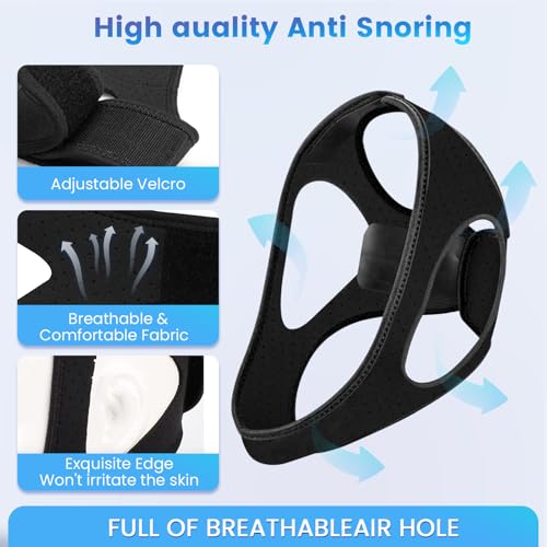 Anti-Snoring Chin Strap for Men & Women – Adjustable Sleep Aid
