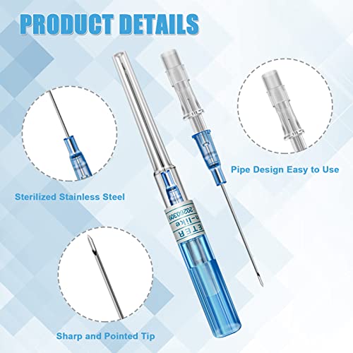 16G Catheter Piercing Needles – 50pcs Kit for Ear, Nose, Lip, and Belly Piercing