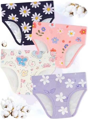 Girls' Soft Cotton Tagless Panties 8-Pack