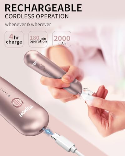 Cordless Electric Nail Drill Kit for Thick Toenails & Foot Care
