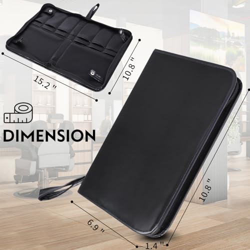 Hair Stylist Scissor Holder Pouch – Black PU Leather Case