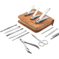 13-Piece Stainless Steel Manicure Set with Travel Case